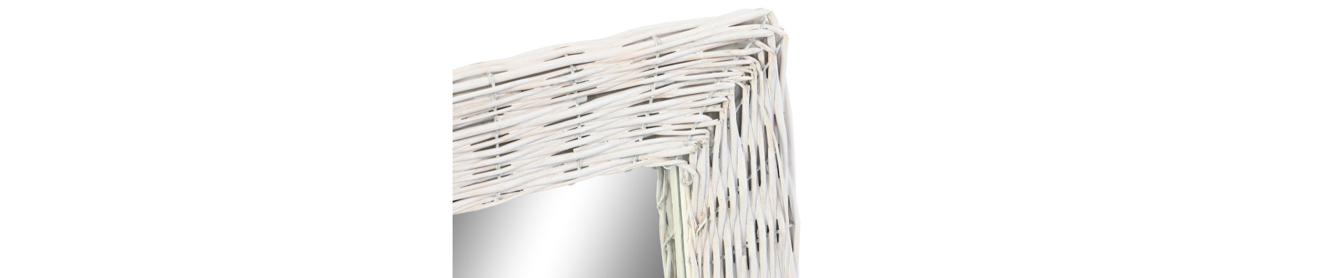 ESPEJO MIMBRE CRISTAL 53,5X4X62,5 TRENZADO BLANCO