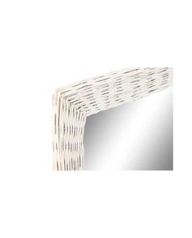ESPEJO MIMBRE CRISTAL 53,5X4X62,5 TRENZADO BLANCO
