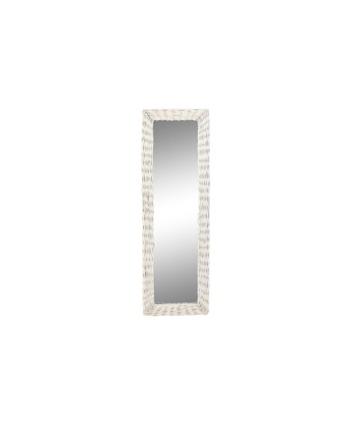 ESPEJO MIMBRE CRISTAL 43X4X132,5 TRENZADO BLANCO