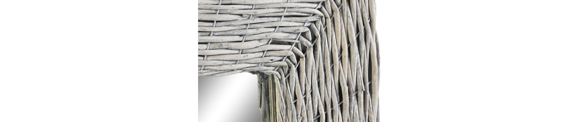 ESPEJO MIMBRE ESPEJO 87X4X147 TRENZADO GRIS
