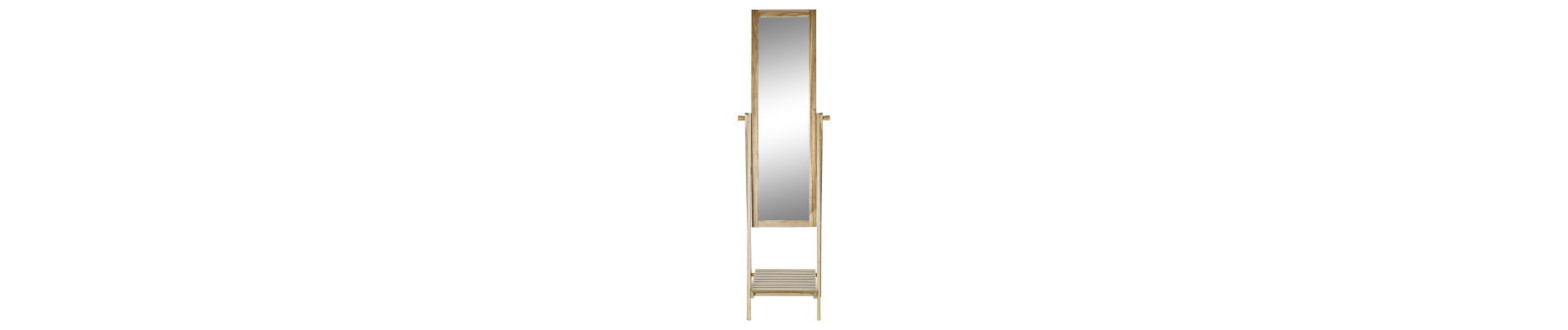 ESPEJO VESTIDOR PAULOWNIA MDF 52X48X174 NATURAL