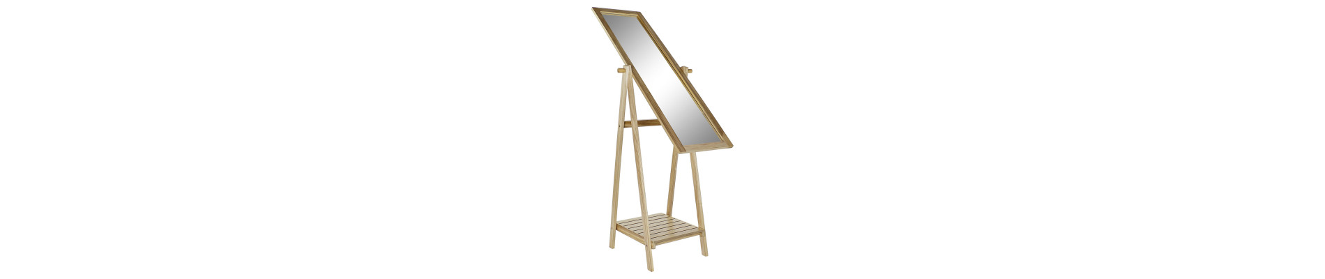 ESPEJO VESTIDOR PAULOWNIA MDF 52X48X174 NATURAL