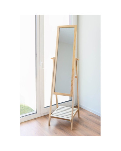 ESPEJO VESTIDOR PAULOWNIA MDF 52X48X174 NATURAL