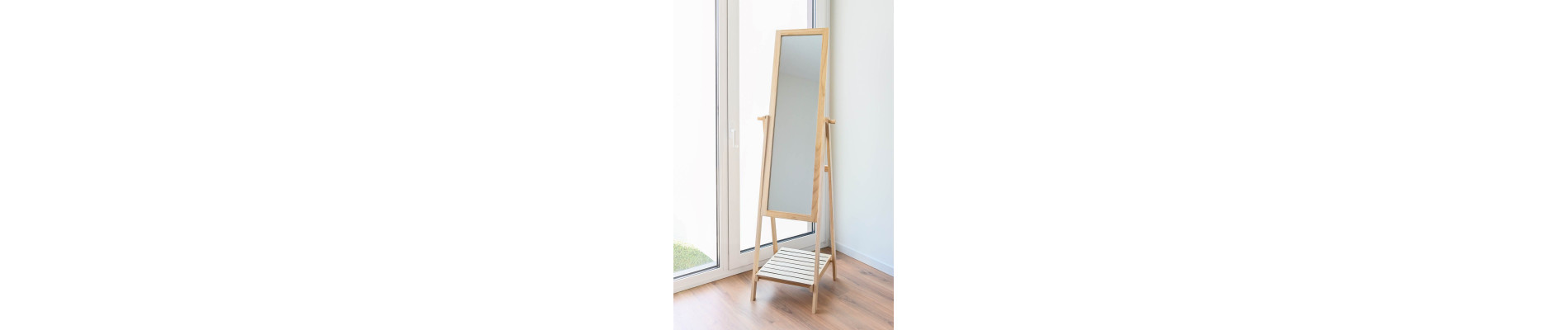 ESPEJO VESTIDOR PAULOWNIA MDF 52X48X174 NATURAL