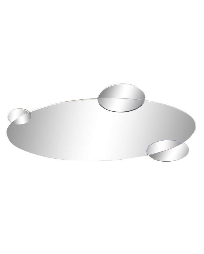 ESPEJO CRISTAL MADERA 120X2X49 CIRCULOS AHUMADO