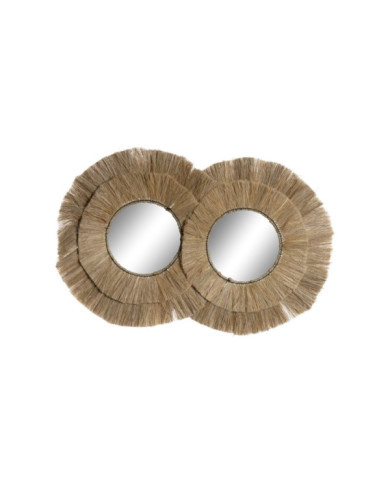 ESPEJO YUTE CRISTAL 117X6X77 DOBLE NATURAL