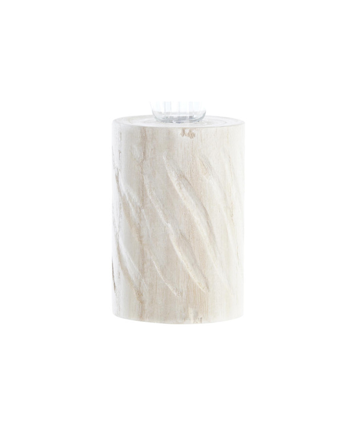 DECORACION LUMINOSA LED MADERA 8X8X23 NATURAL