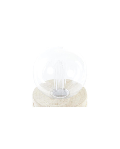 DECORACION LUMINOSA LED MADERA 8X8X17 NATURAL