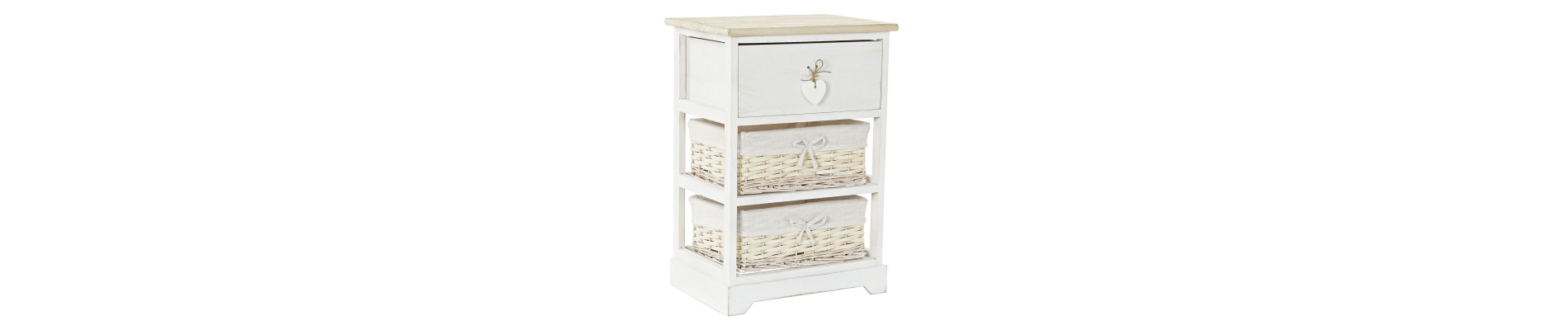CAJONERA PAULOWNIA MIMBRE 40X29X42,5 BLANCO