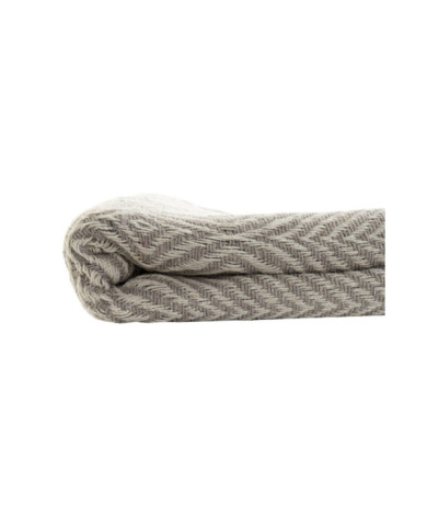 PLAID ALGODON 130X170X0,5 GEOMETRICO BEIGE