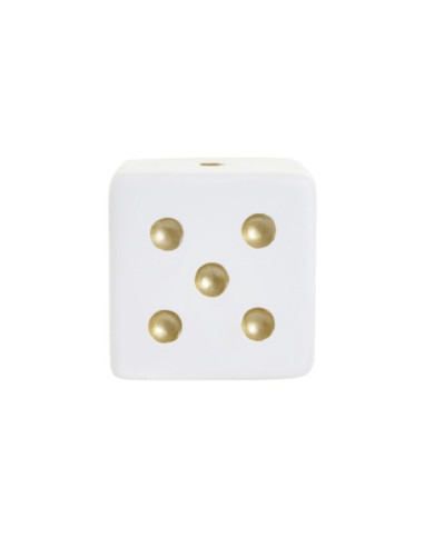 DECORACION RESINA 13X13X12,5 DADO BLANCO