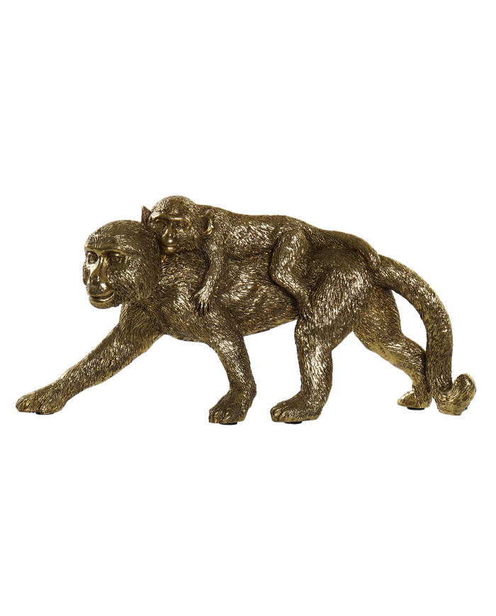 FIGURA RESINA 26X6X12 MONOS DORADO