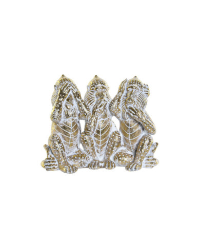 FIGURA RESINA 21X11X16,2 MONOS DECAPE DORADO