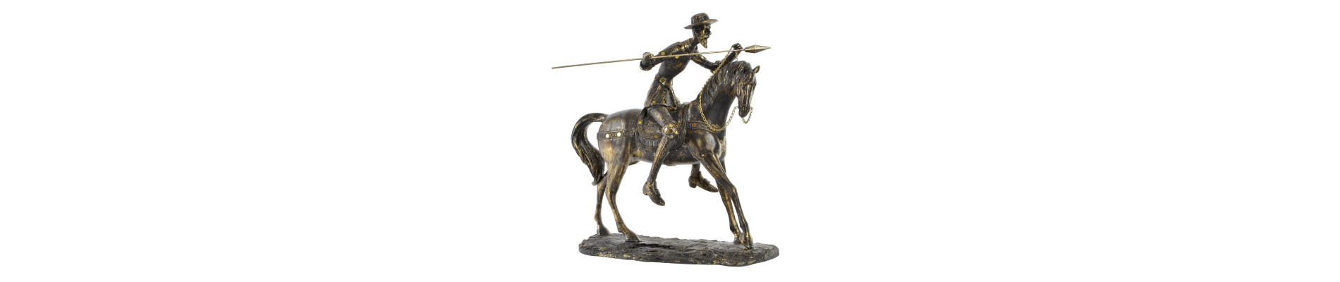 FIGURA RESINA 36X19X39 QUIJOTE ENVEJECIDO