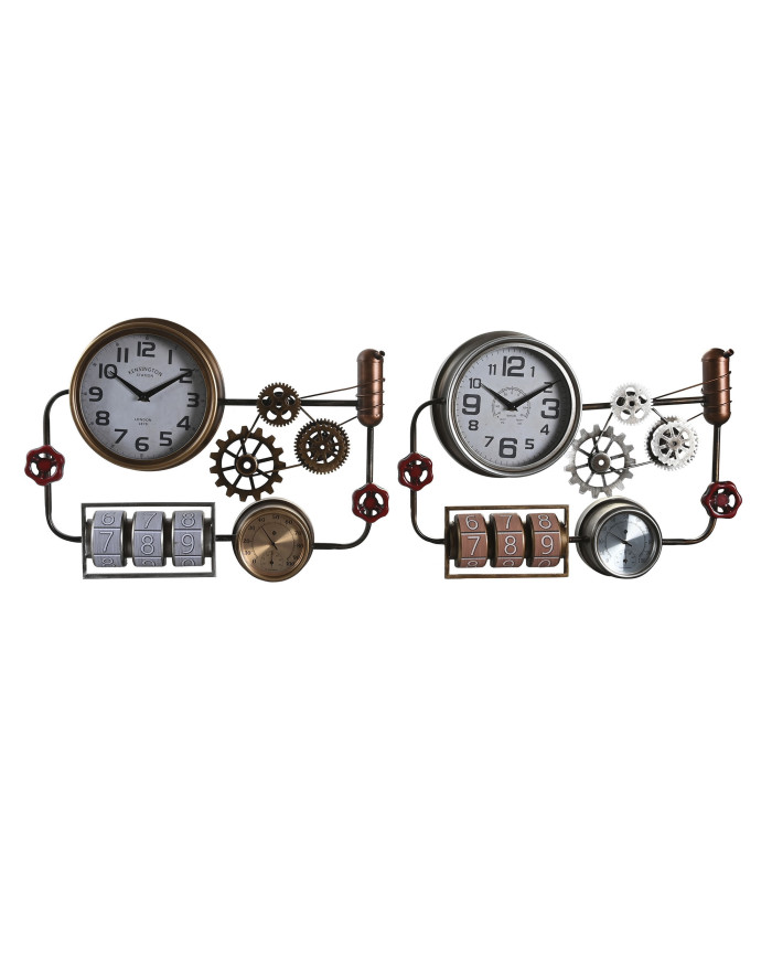 RELOJ PARED HIERRO CRISTAL 52,5X9X39,5 2 SURT.
