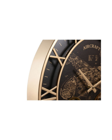 RELOJ PARED HIERRO CRISTAL 52X5,6X52 MOVIMIENTO