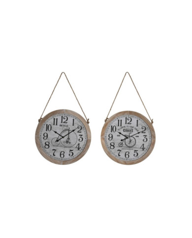 RELOJ PARED MDF CUERDA 50X4,5X50 BICICLETA 2 SURT.