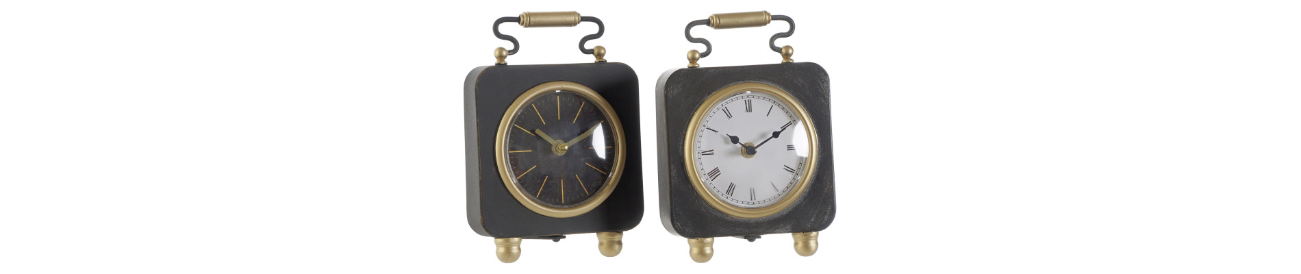 RELOJ SOBREMESA METAL CRISTAL 20,5X5X24 2 SURT.
