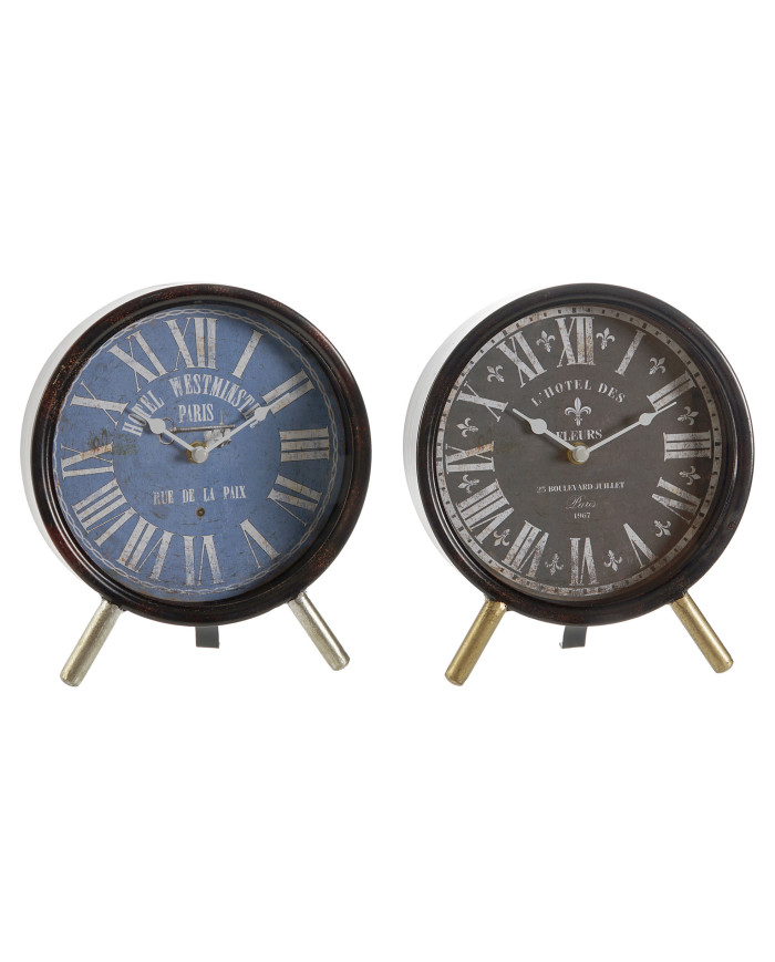 RELOJ SOBREMESA METAL CRISTAL 20,5X5X24 2 SURT.