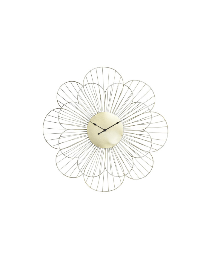 RELOJ PARED METAL 57X4X57 FLOR DORADO
