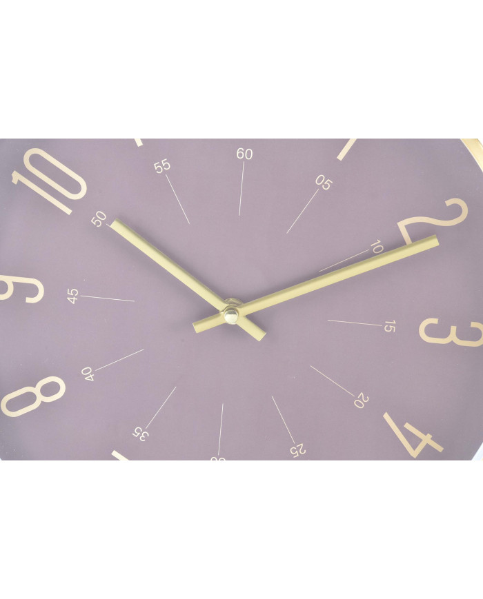 RELOJ PARED ALUMINIO 30X4X30 DORADO 2 SURT.