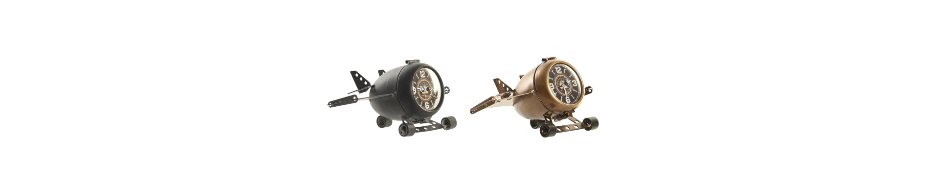 RELOJ SOBREMESA HIERRO 23X16X13 AVION 2 SURT.