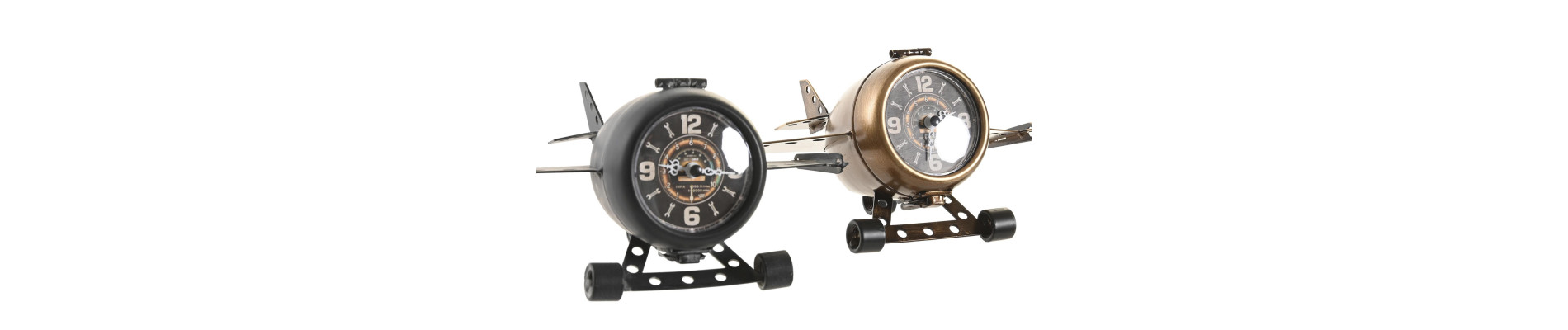 RELOJ SOBREMESA HIERRO 23X16X13 AVION 2 SURT.