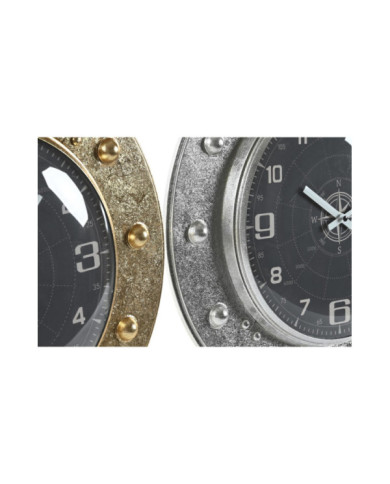 RELOJ PARED HIERRO CRISTAL 48,5X6X48,5 2 SURT.