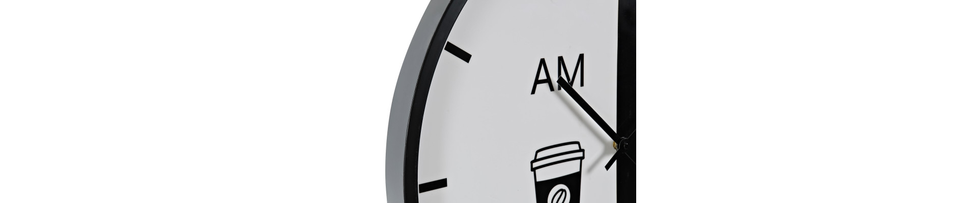 RELOJ PARED METAL 60X4X60 AM/PM NEGRO