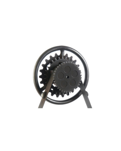 RELOJ PARED HIERRO CRISTAL 33X8X58 POLEA NEGRO