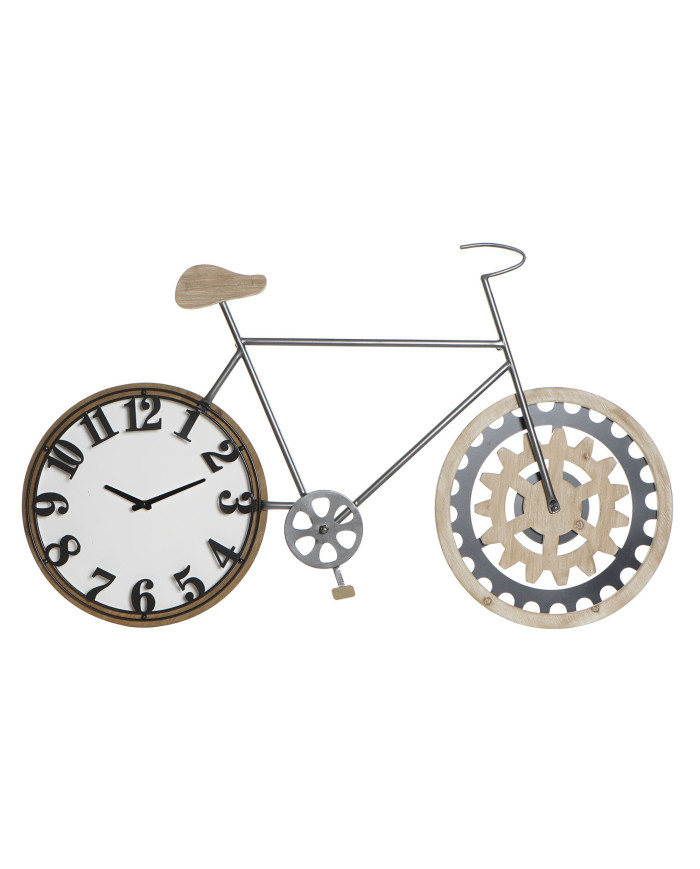 RELOJ PARED METAL MDF 108X6,4X63,5 BICICLETA NEGRO