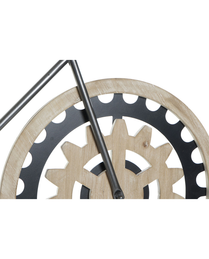 RELOJ PARED METAL MDF 108X6,4X63,5 BICICLETA NEGRO