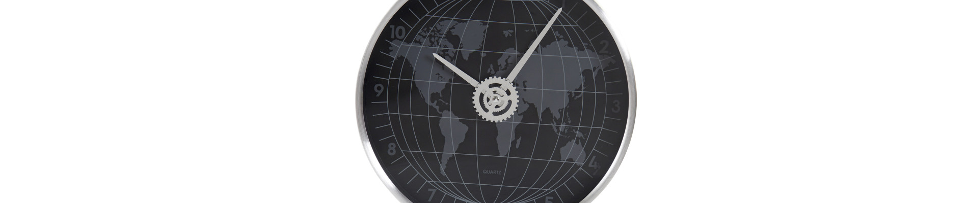 RELOJ PARED ALUMINIO 30X4,3X30 MAPAMUNDI 2 SURT.