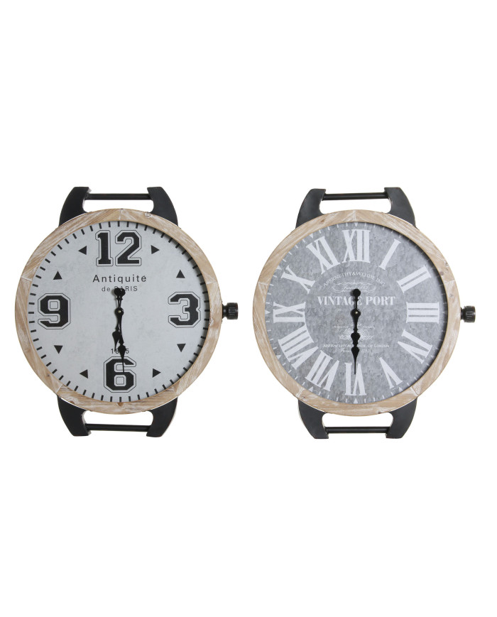 RELOJ PARED METAL CRISTAL 65X7X74 2 SURT.