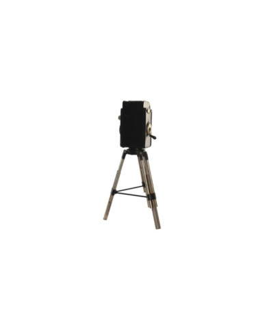 DECORACION METAL 17X15X32 CAMARA ENVEJECIDO NEGRO