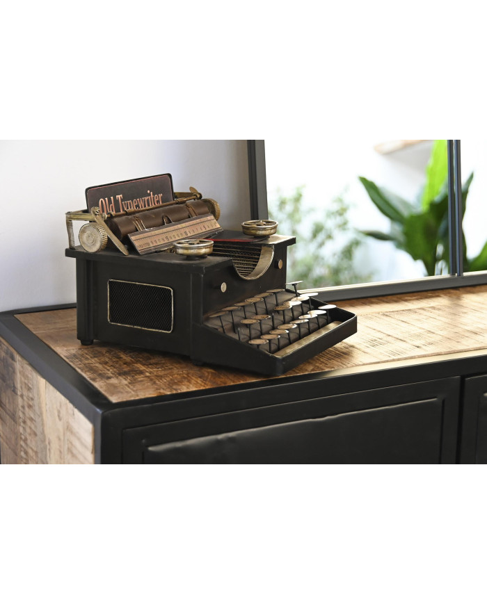 FIGURA METAL 24X26X15 MAQUINA NEGRO