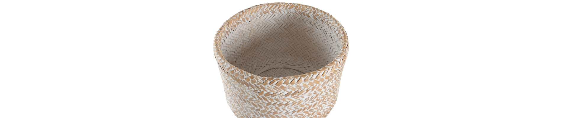 MACETERO BAMBU 31X31X52 DECAPE BLANCO