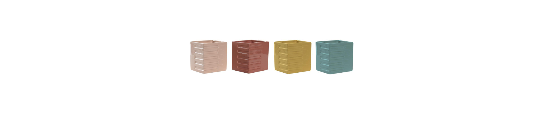 MACETERO SET 2 CEMENTO 18X18X15 FLOR 2 SURT.