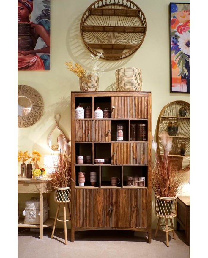 MACETERO BAMBU 23X20X70 NATURAL