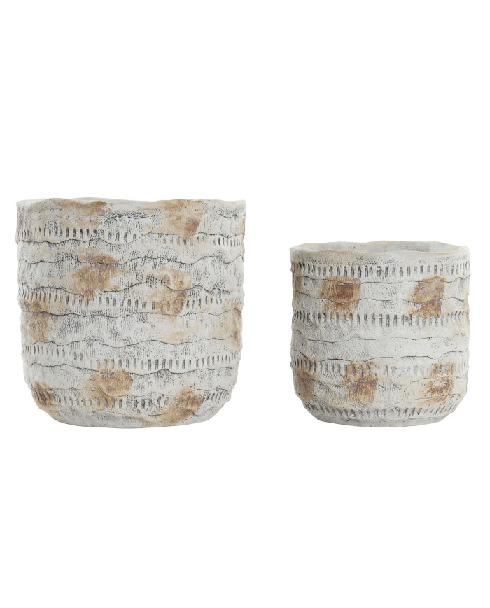 MACETERO SET 2 CEMENTO 18X18X17,5 GRIS