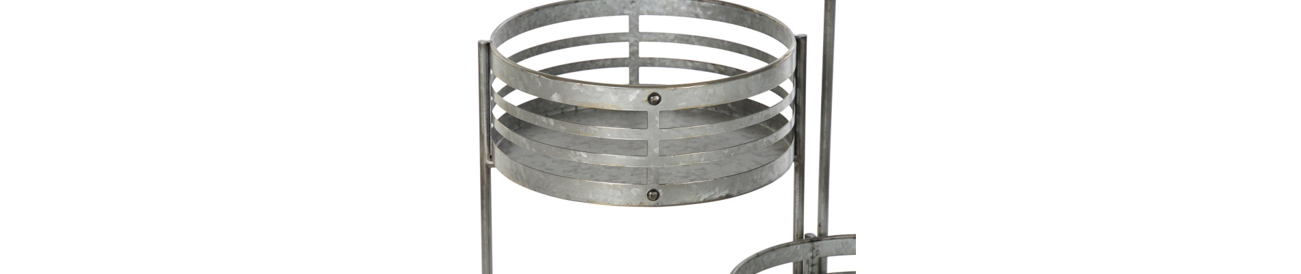 MACETERO METAL HIERRO 47X35X72 GRIS