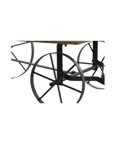 CARRO MADERA RECICLADA ABETO 60X31X57 NEGRO