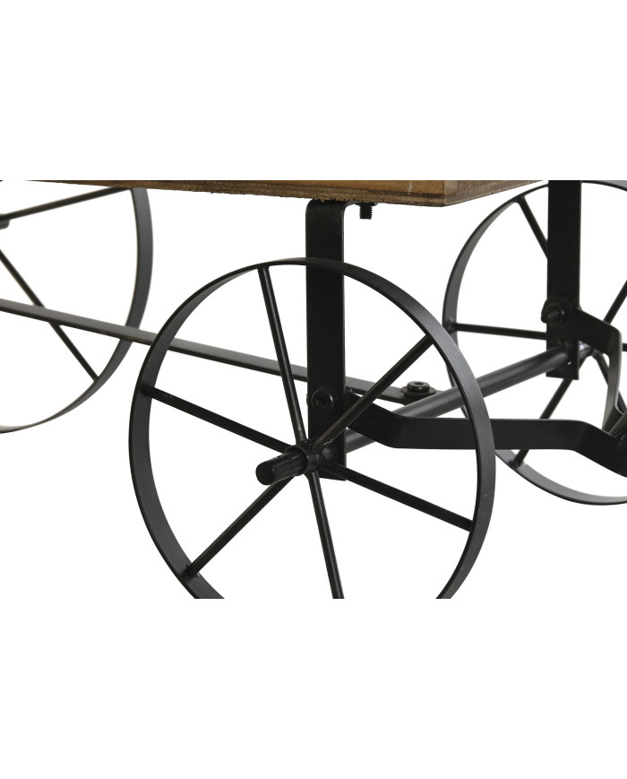 CARRO MADERA RECICLADA ABETO 60X31X57 NEGRO