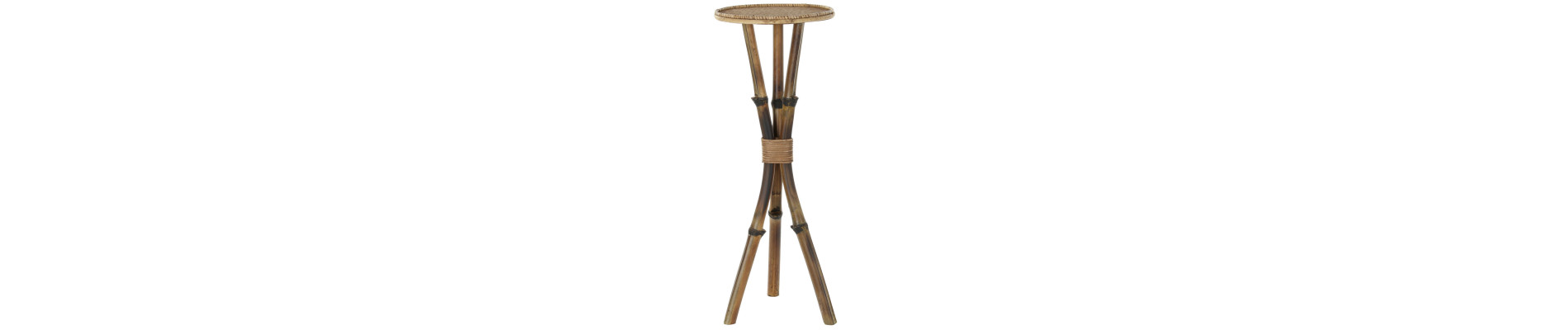 MACETERO RATAN BAMBU 30,5X30,5X80 NATURAL
