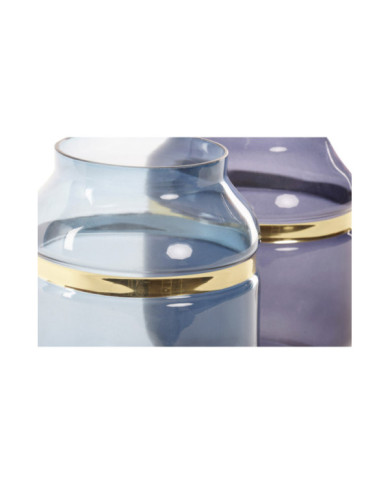 JARRON CRISTAL 13X13X17 DORADO 2 SURT.