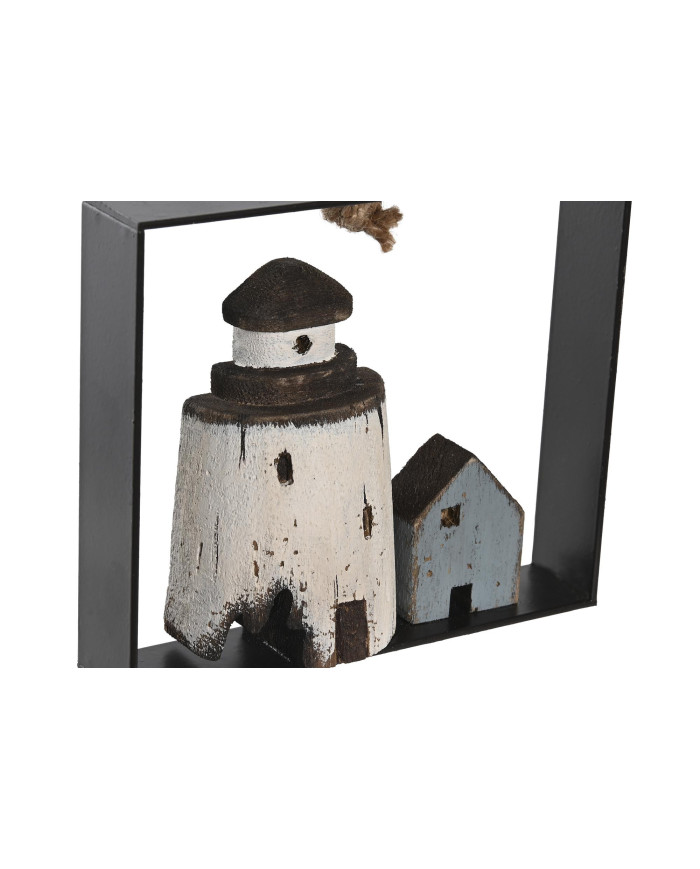 DECORACION PARED MADERA METAL 15X3X13 FARO 2 SURT.