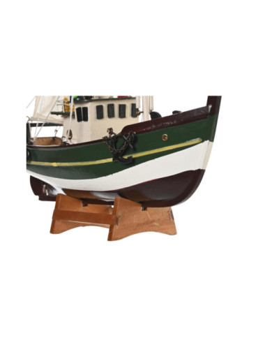 BARCO MADERA ALGODON 32X10X28 VERDE OSCURO