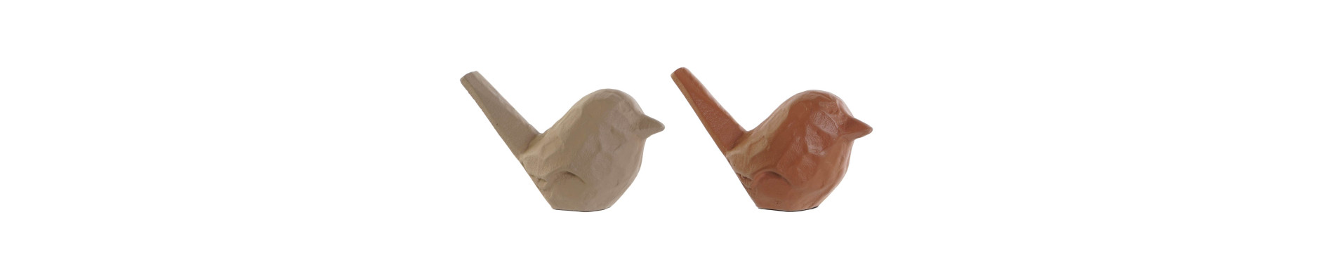 FIGURA GRES 19X11X14 PAJARO BLANCO