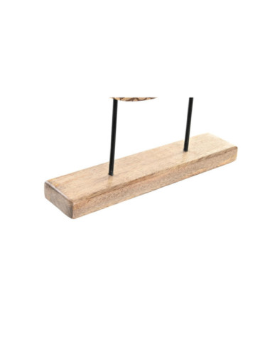 DECORACION MANGO METAL 30X8X40 BUDA NATURAL MARRON