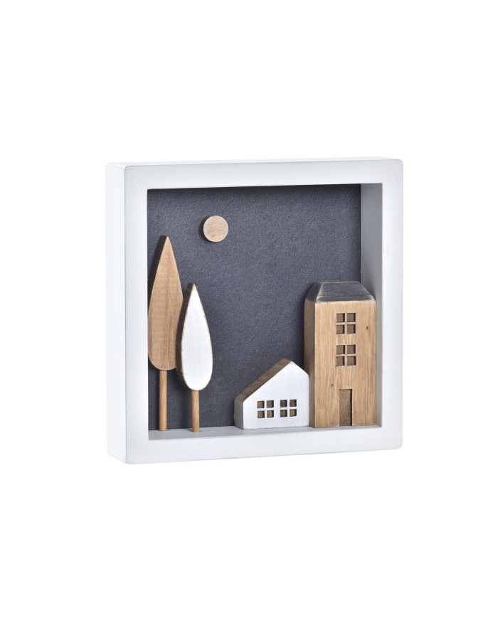 DECORACION MADERA 15X3,5X15 CASAS BLANCO